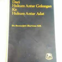 Image of DARI HUKUM ANTAR GOLONGAN KE HUKUM ANTAR ADAT