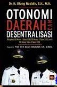 Image of OTONOMI DAERAH DAN DESENTRALISASI