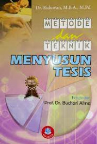 Image of METODE DAN TEKNIK MENYUSUN TESIS