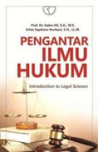 Image of PENGANTAR ILMU HUKUM : INTRODUCTION TO LEGAL SCIENCE