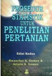 Image of PROSEDUR STATISTIK UNTUK PENELITIAN PERTANIAN